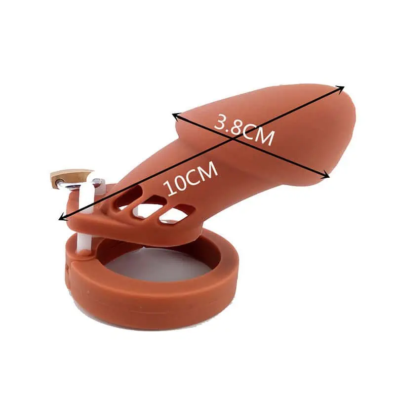 Cage De Chasteté Silicone Gb 6000 Marron – Image 3