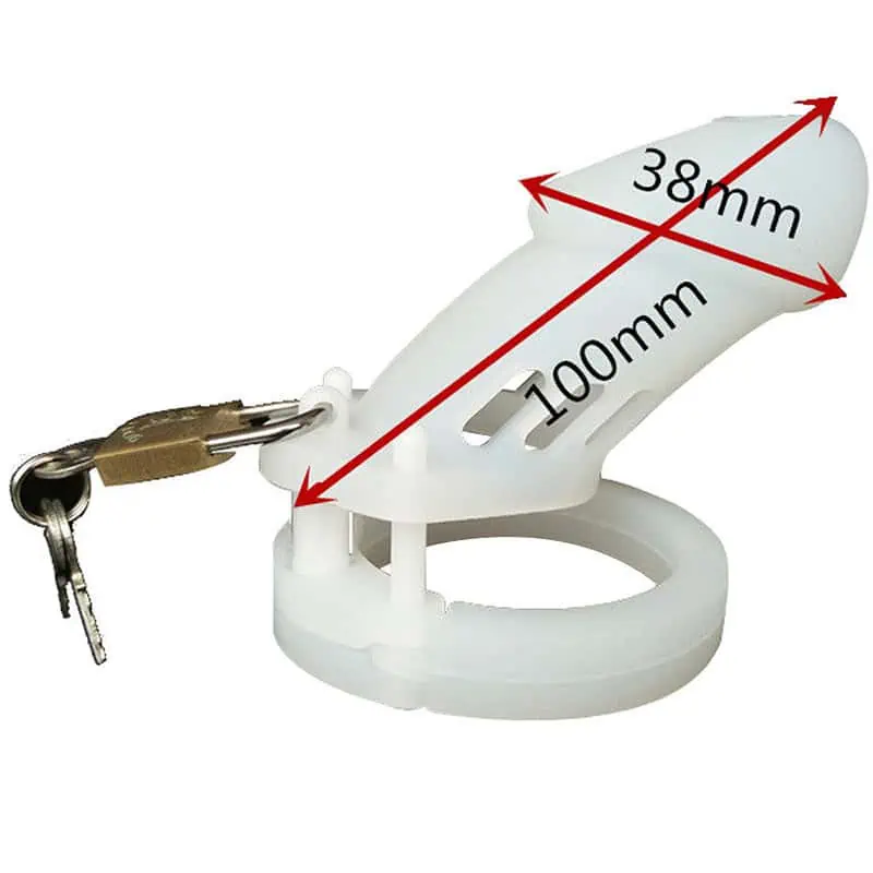 Cage De Chasteté Silicone Gb 6000 Blanc – Image 2