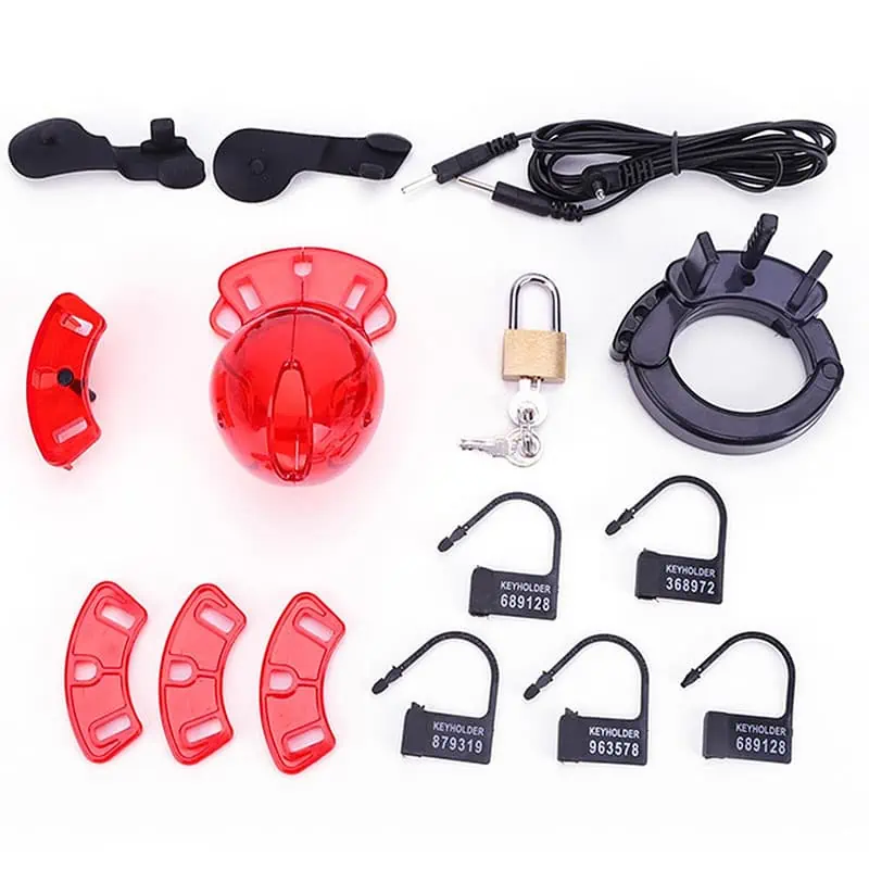 Cage De Chasteté Électrique Gb 6000 E Rouge – Image 4