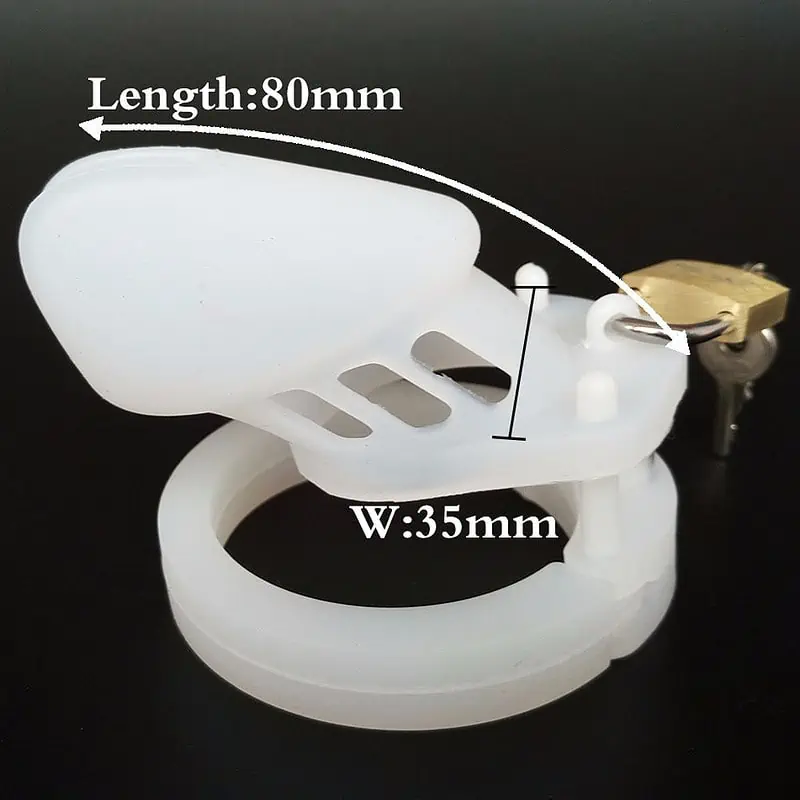 Cage De Chasteté Silicone Gb 6000 Blanc – Image 3