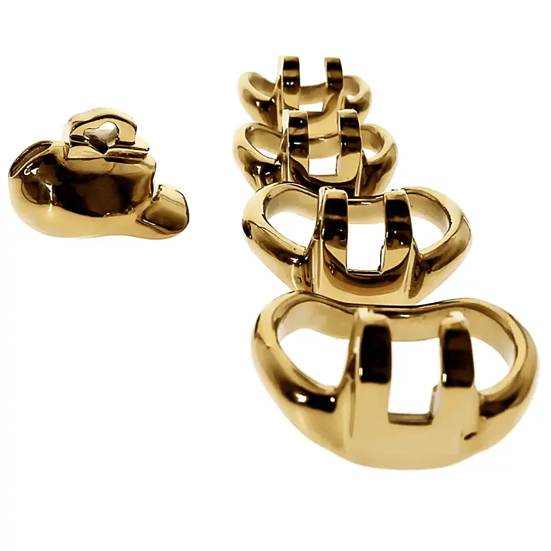 Cage De Chasteté Homme - Métal - Master Gold – Image 4