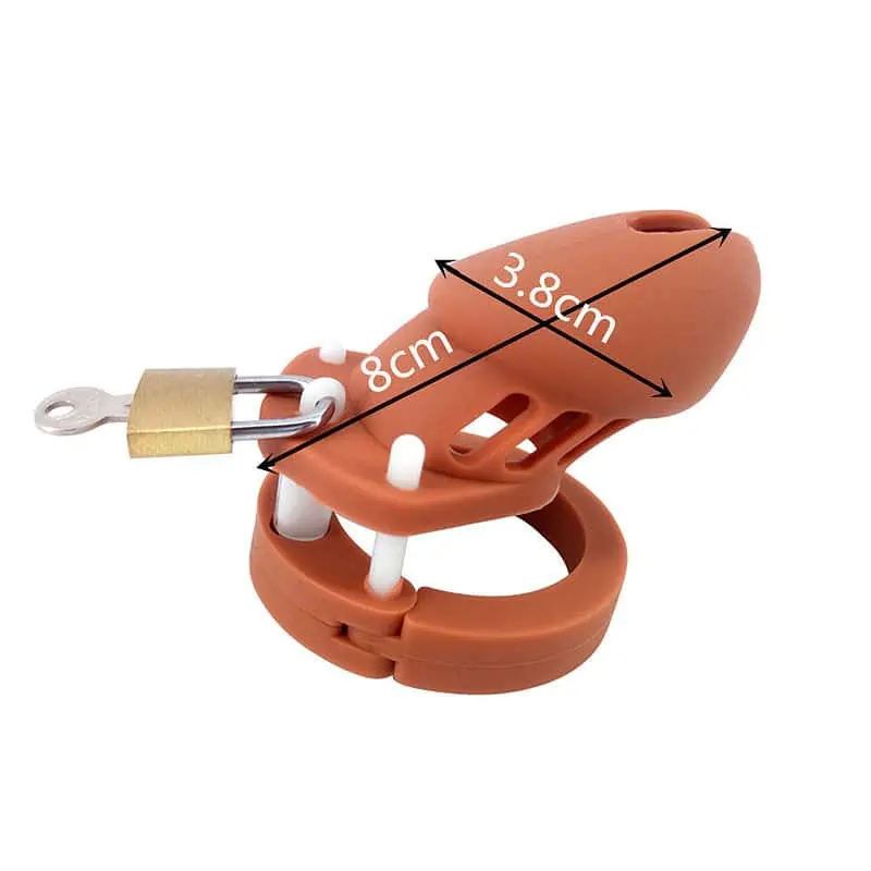 Cage De Chasteté Silicone Gb 6000 Marron – Image 2