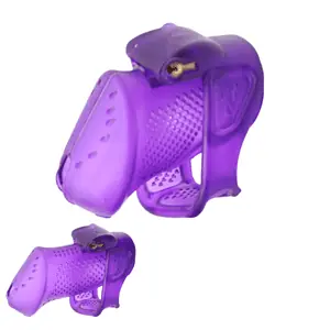Cage De Chasteté Résine La Sentence Violet