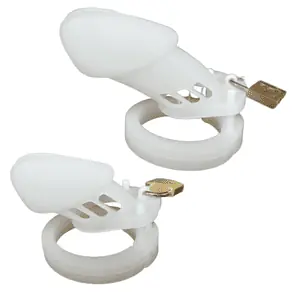 Cage De Chasteté Silicone Gb 6000 Blanc