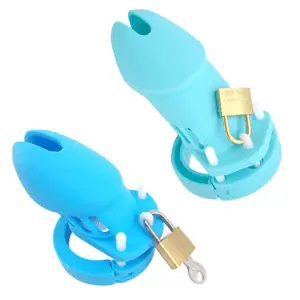 Cage De Chasteté Silicone Gb 6000 Bleu