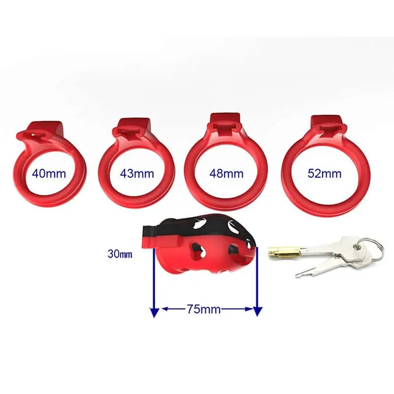 Cage De Chasteté Plastique Red Fire – Image 2