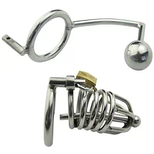 Cage De Chasteté - Métal - Homme - Plug Anal