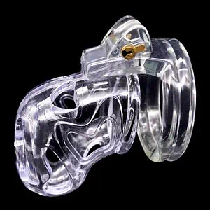 Cage De Chasteté Plastique Clear Fire