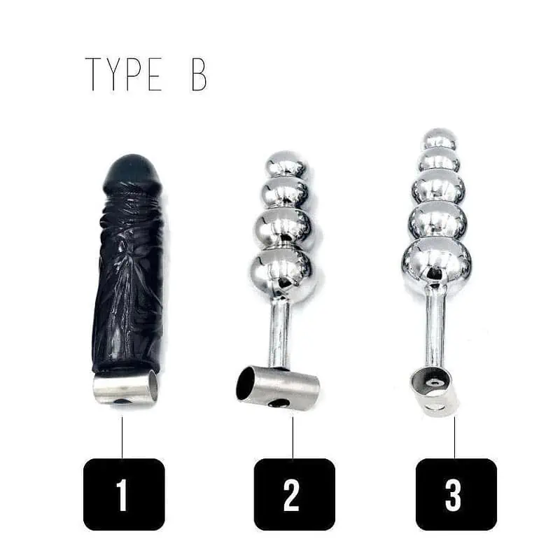 Ceinture De Chasteté Accessoire - Plug Anal & Dildo - Type B