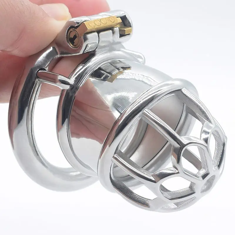 Cage De Chasteté Homme - Métal - Esclave S