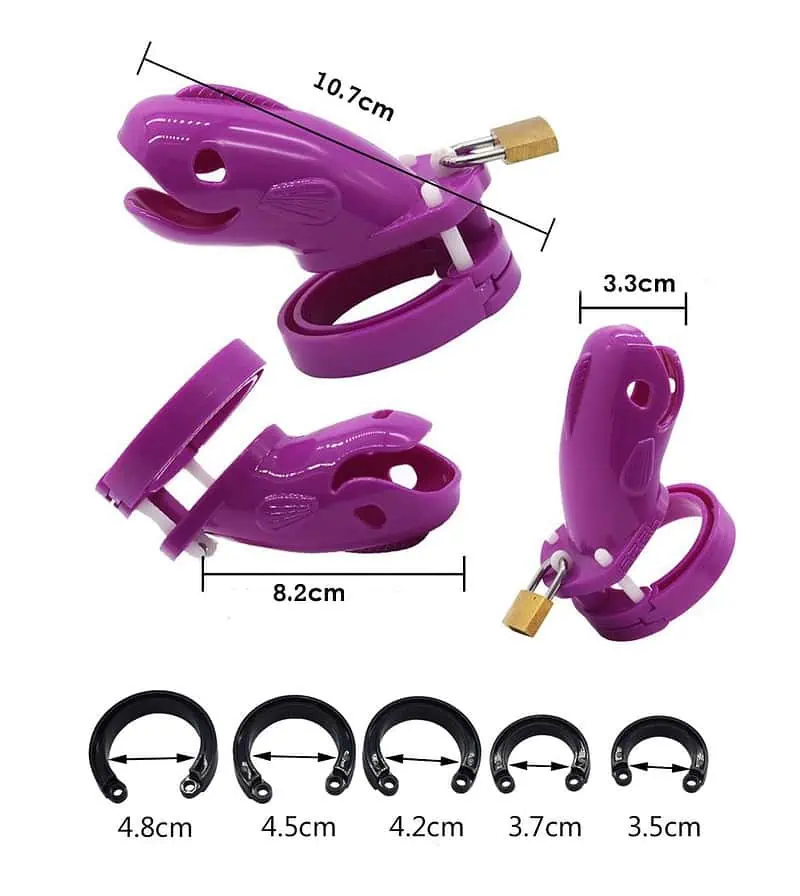 Cage De Chasteté Plastique The Fish Violet – Image 2