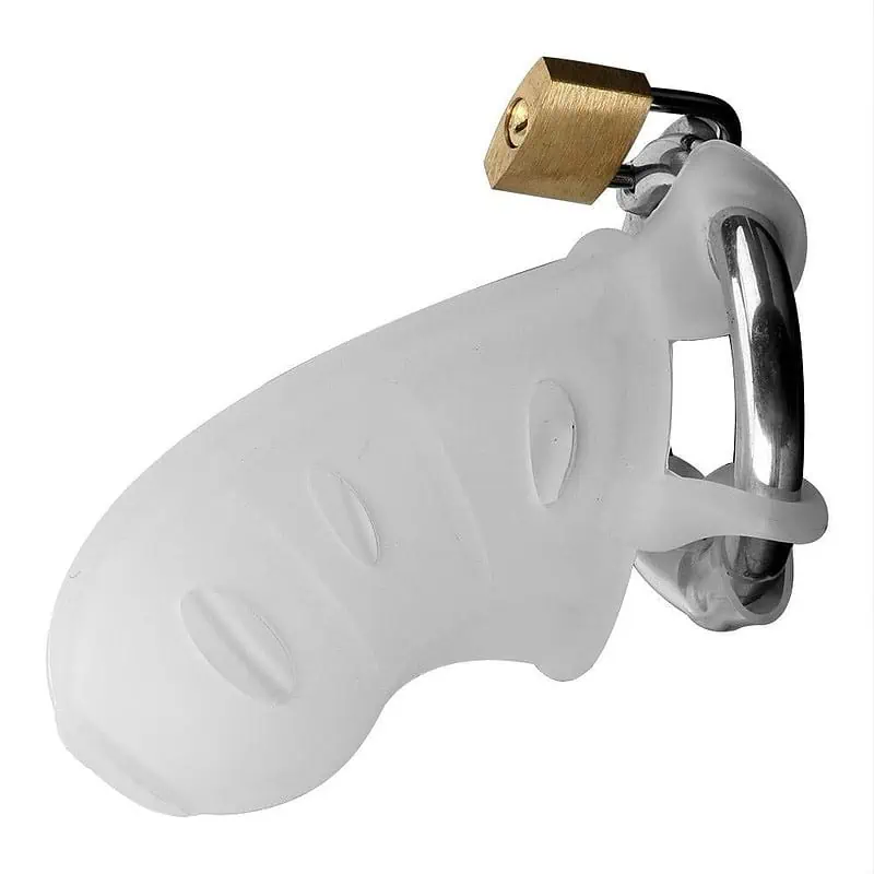 Cage De Chasteté Silicone Démonia Blanche