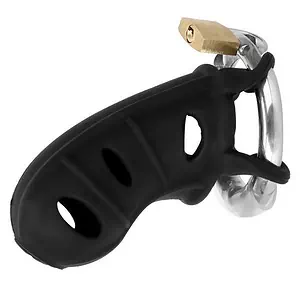 Cage De Chasteté Silicone Demonia Noir