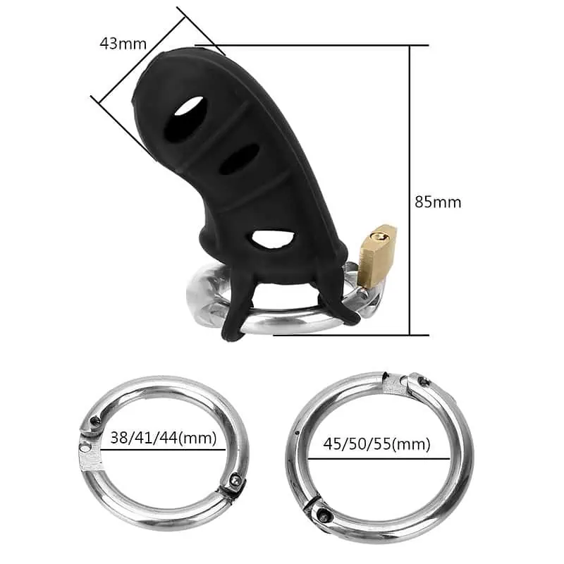 Cage De Chasteté Silicone Démonia Blanche – Image 3
