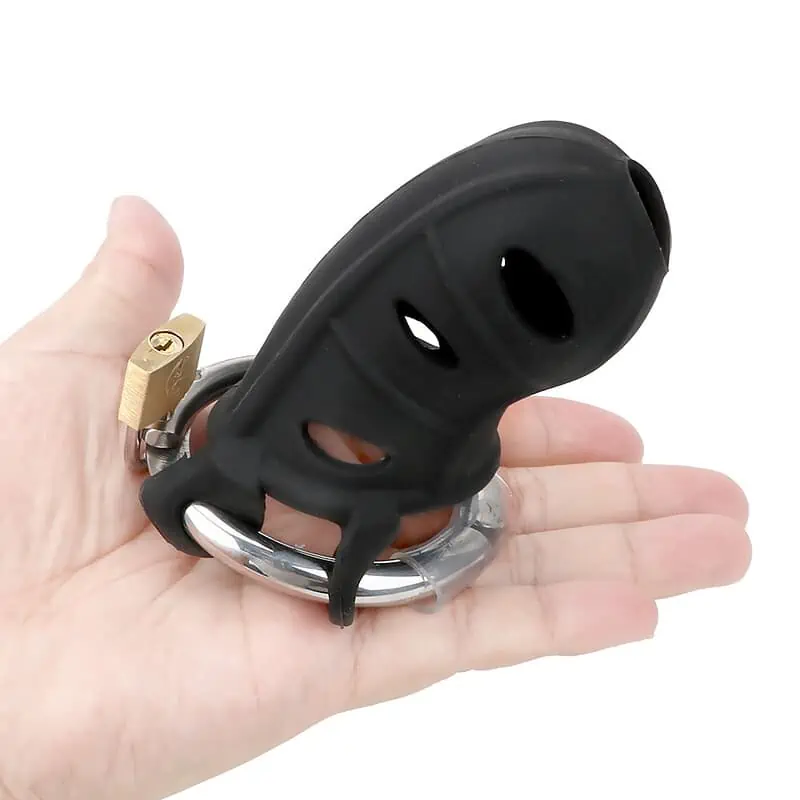Cage De Chasteté Silicone Demonia Noir – Image 3