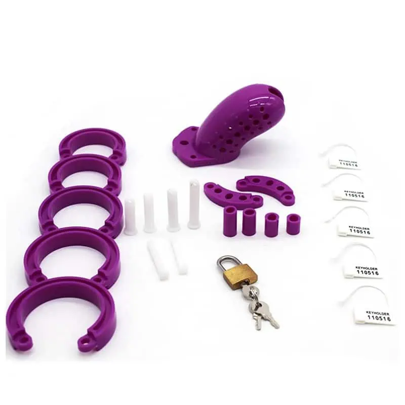Cage De Chasteté Plastique Fx 10 Violet – Image 3