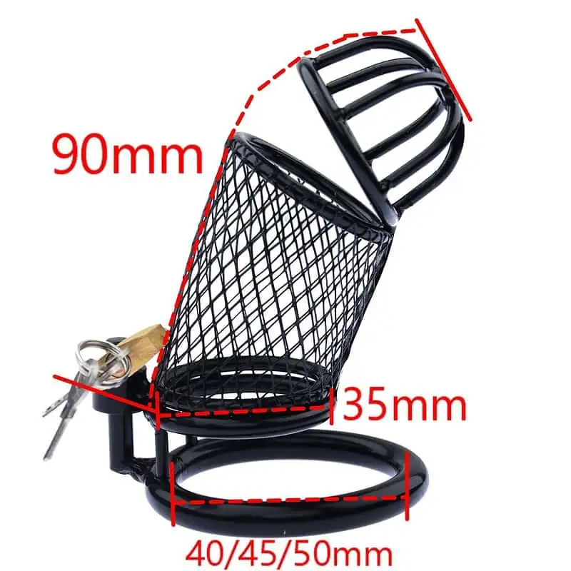 Cage De Chasteté Homme - Métal - Grillage – Image 2
