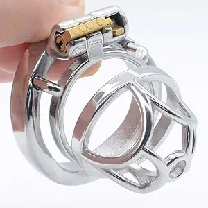 Cage De Chasteté Homme - Métal - Flower S
