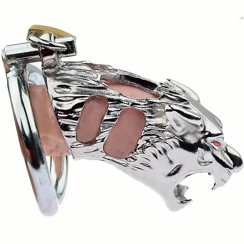 Cage De Chasteté Homme - Acier - Lion – Image 3